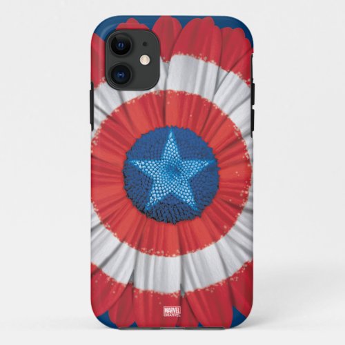Captain America Shield Styled Daisy Flower iPhone 11 Case