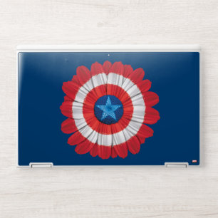 Captain America Shield Styled Daisy Flower HP Laptop Skin