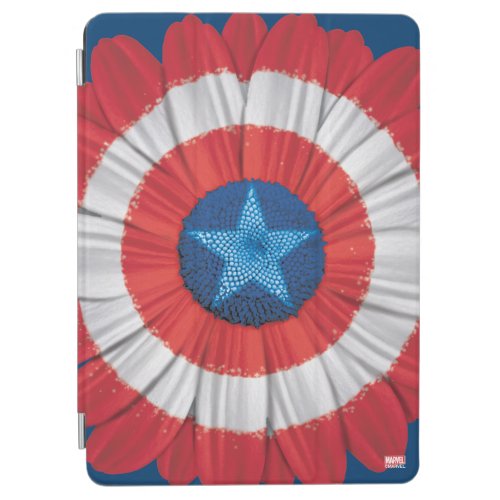 Captain America Shield Styled Daisy Flower iPad Air Cover