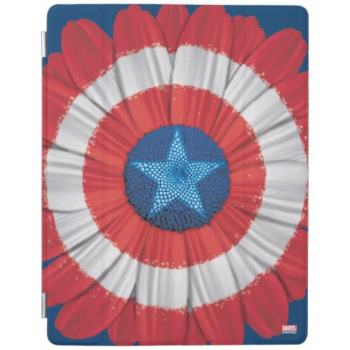 Captain America Shield Styled Daisy Flower iPad Smart Cover