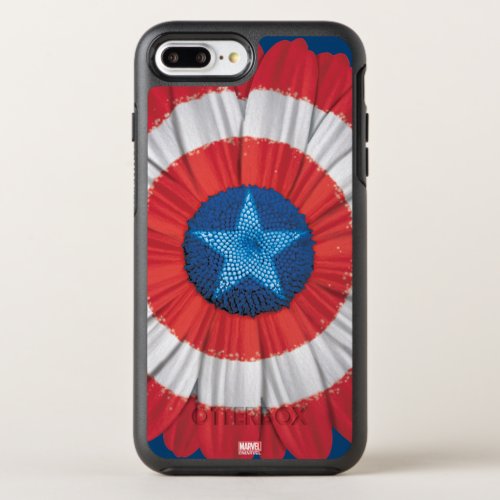 Captain America Shield Styled Daisy Flower OtterBox Symmetry iPhone 8 Plus7 Plus Case