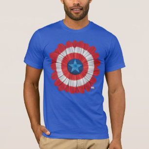 Captain America Shield Styled Daisy Flower T-Shirt
