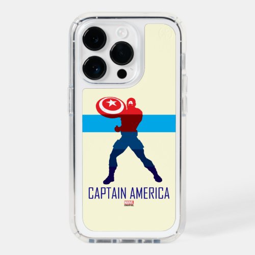 Captain America Silhouette Color Block Speck iPhone 14 Pro Case