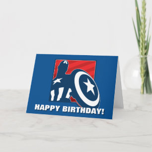 Captain America Silhouette Icon Card