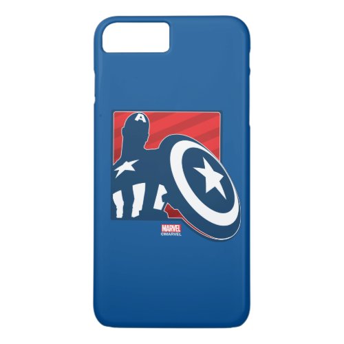 Captain America Silhouette Icon iPhone 8 Plus7 Plus Case