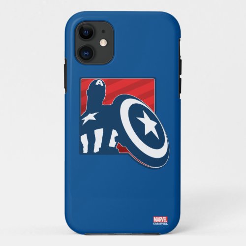 Captain America Silhouette Icon iPhone 11 Case