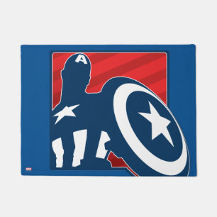 Captain America Silhouette Icon Doormat