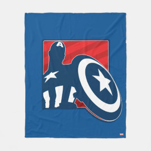 Captain America Silhouette Icon Fleece Blanket