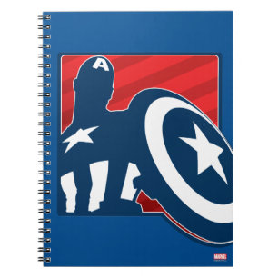 Captain America Silhouette Icon Notebook