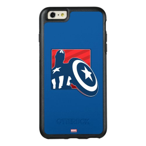 Captain America Silhouette Icon OtterBox iPhone 66s Plus Case