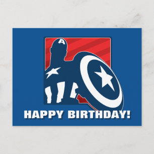 Captain America Silhouette Icon Postcard