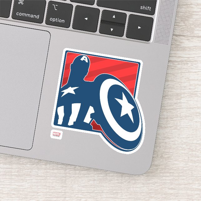 Captain America Silhouette Icon Sticker (Detail)