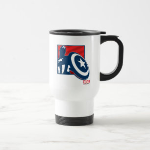 Captain America Silhouette Icon Travel Mug