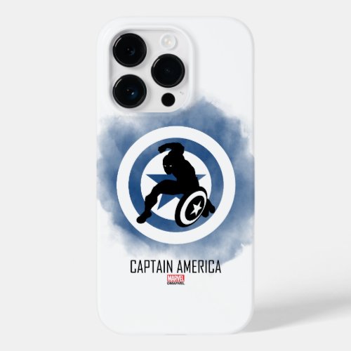 Captain America Silhouette Over Watercolor Icon Case_Mate iPhone 14 Pro Case