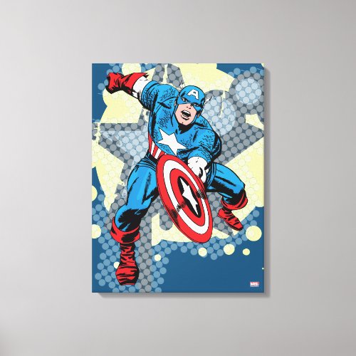 Captain America Star Canvas Print