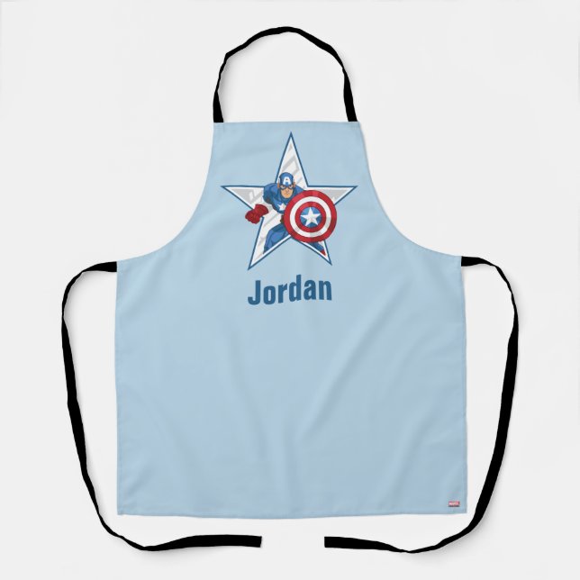 Captain America Star Graphic Apron (Front)