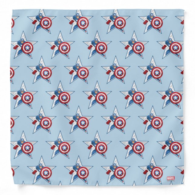 Captain America Star Graphic Bandana (Front)