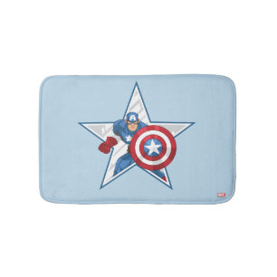 Captain America Star Graphic Bath Mat