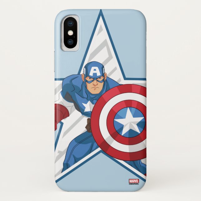 Captain America Star Graphic Case-Mate iPhone Case (Back)
