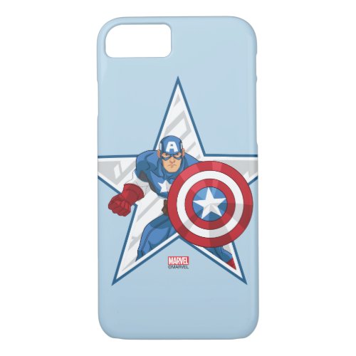 Captain America Star Graphic iPhone 87 Case