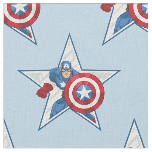 Captain America Star Graphic Fabric