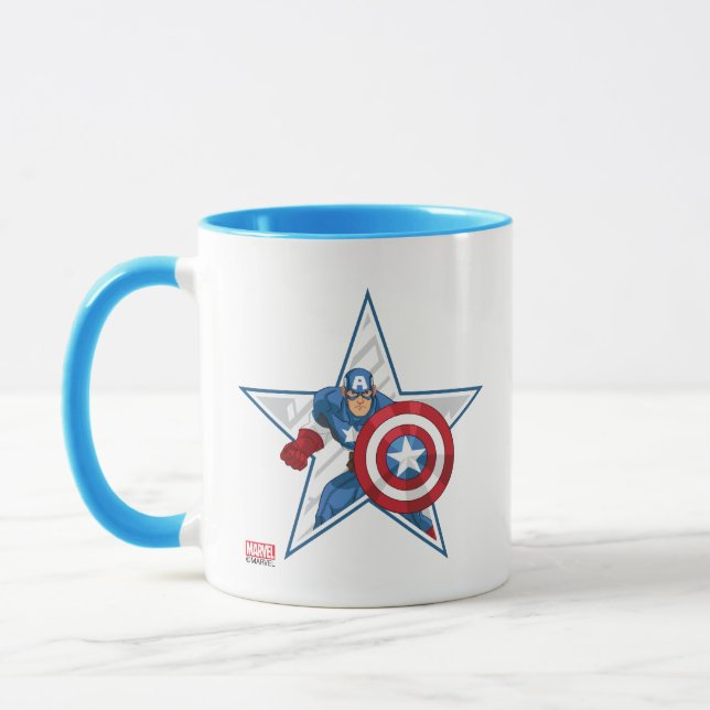 Captain America Star Graphic Mug (Left)