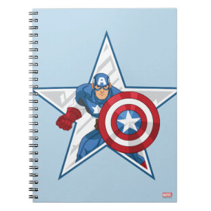 Captain America Star Graphic Notebook