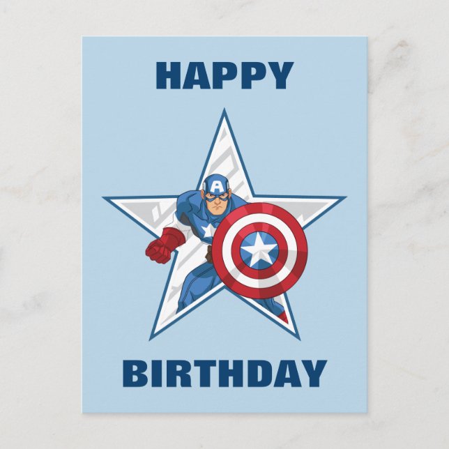 Captain America Star Graphic Postcard (Front)
