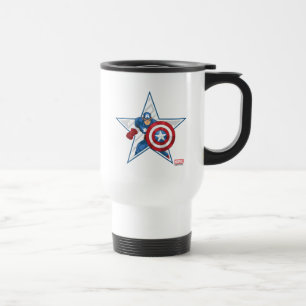 Captain America Star Graphic Travel Mug