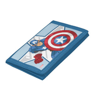 Captain America Star Graphic Trifold Wallet
