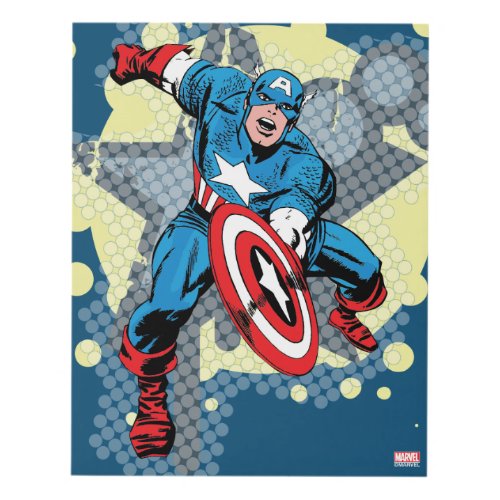 Captain America Star Panel Wall Art