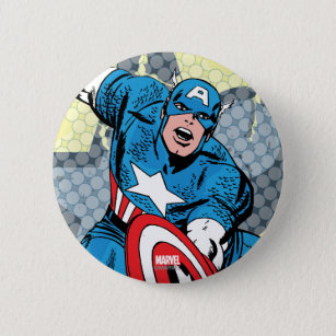 Captain America Buttons & Pins - No Minimum Quantity
