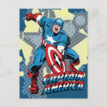 Captain America Star Postcard by marvelclassics at Zazzle