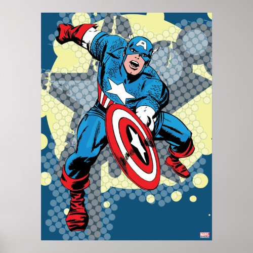 Captain America Star Poster