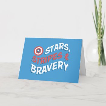 Captain America Stars  Stripes  & Bravery Card by avengersclassics at Zazzle