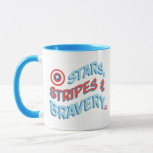 Captain America Stars, Stripes, & Bravery Mug