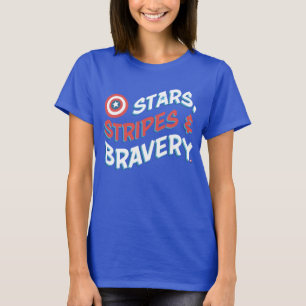 Captain America Stars, Stripes, & Bravery T-Shirt