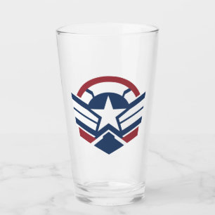 Captain America Stars & Stripes Glass