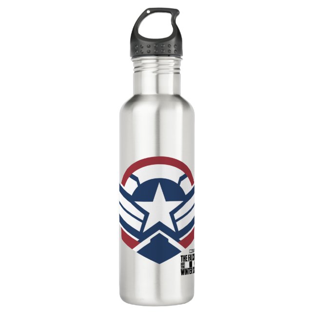 Captain America Stars & Stripes Stainless Steel Water Bottle (Front)