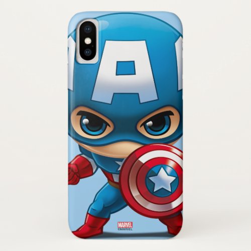 Captain America Stylized Art iPhone X Case
