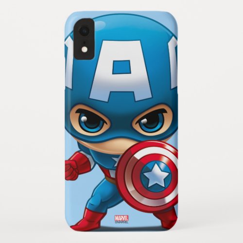 Captain America Stylized Art iPhone XR Case