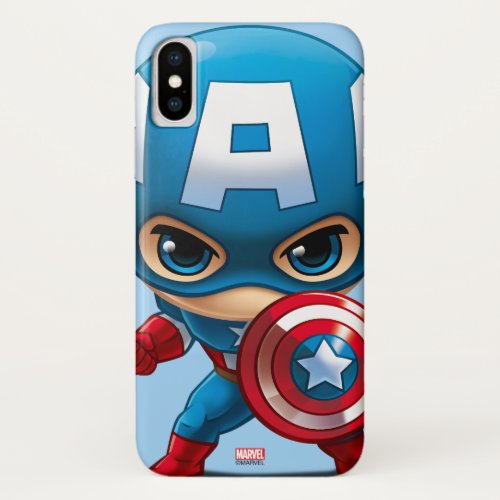 Captain America Stylized Art iPhone XS Case