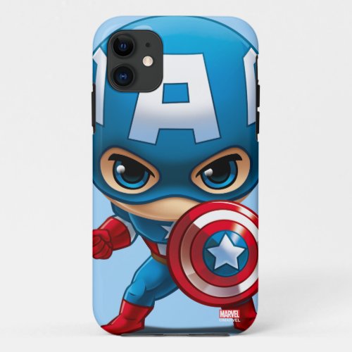 Captain America Stylized Art iPhone 11 Case