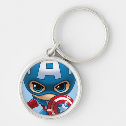 Captain America Stylized Art Keychain