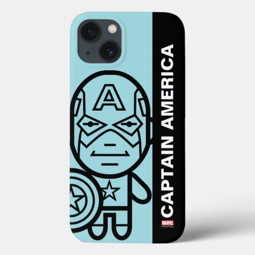 Captain America Stylized Line Art iPhone 13 Case