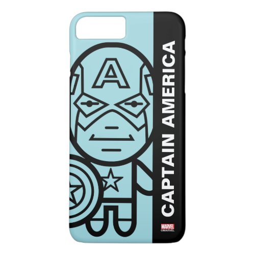 Captain America Stylized Line Art iPhone 8 Plus7 Plus Case