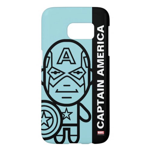 Captain America Stylized Line Art Samsung Galaxy S7 Case