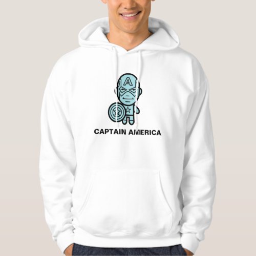 Captain America Stylized Line Art Hoodie