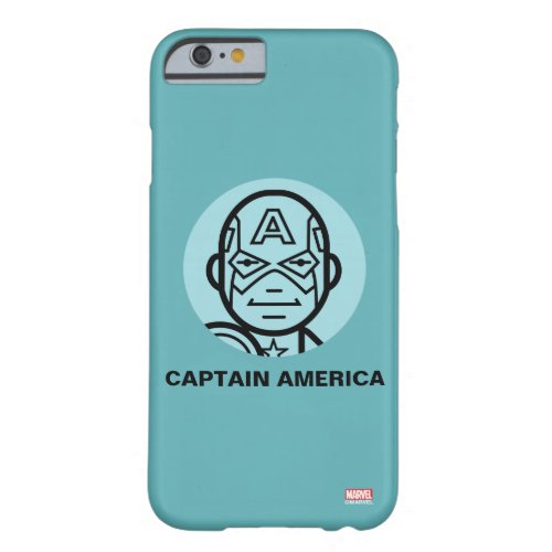 Captain America Stylized Line Art Icon Barely There iPhone 6 Case