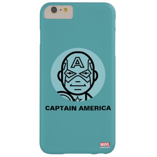 Captain America Stylized Line Art Icon Barely There iPhone 6 Plus Case